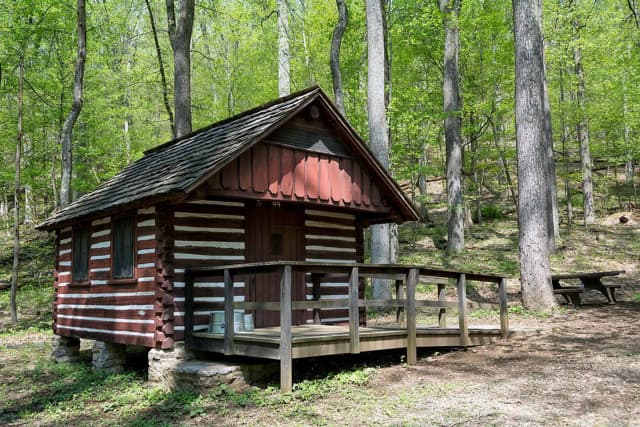 Camp Misty Mount Cabin 44 front view
