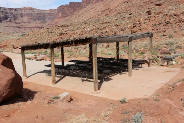 Big Bend Group Site C shade shelter.