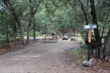 Campsite #1 is located next to Bonita Creek, which flows seasonally.