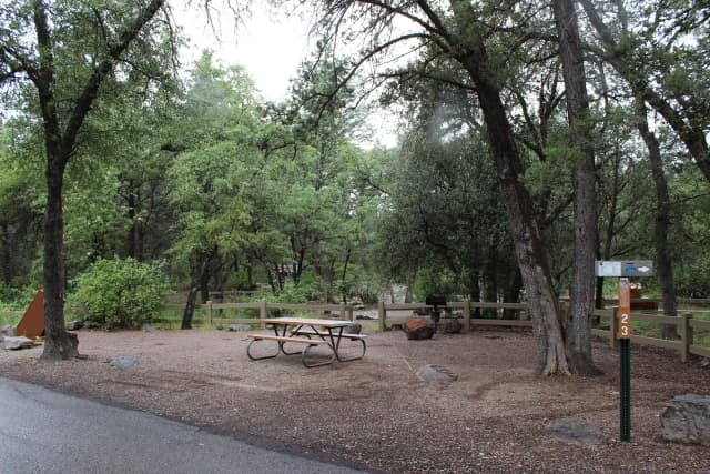Campsite #23 has a bit more privacy.