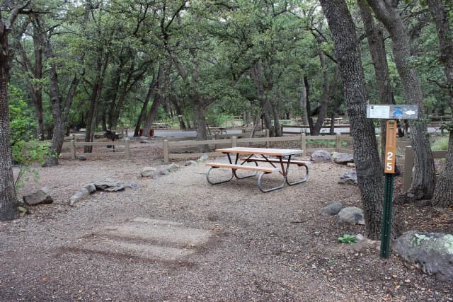 Campsite #25 is near the campground entrance and best for tents or pickup campers.
