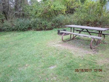 Site G195 with Picnic Table and Fire Pit