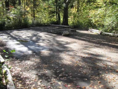 Smaller private site, close to river.