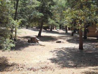 Picnic area with fire pit.