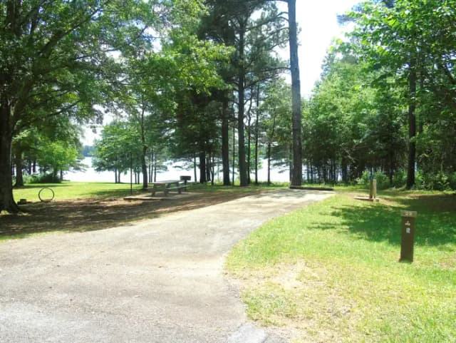 Campsite with Picnic Table and grill.