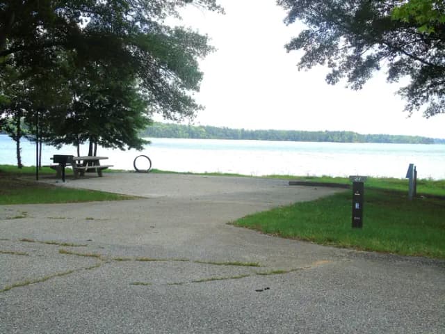 Campsite with Picnic Table, fire ring, and grill..