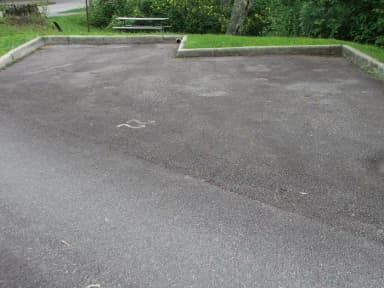 Level double driveway