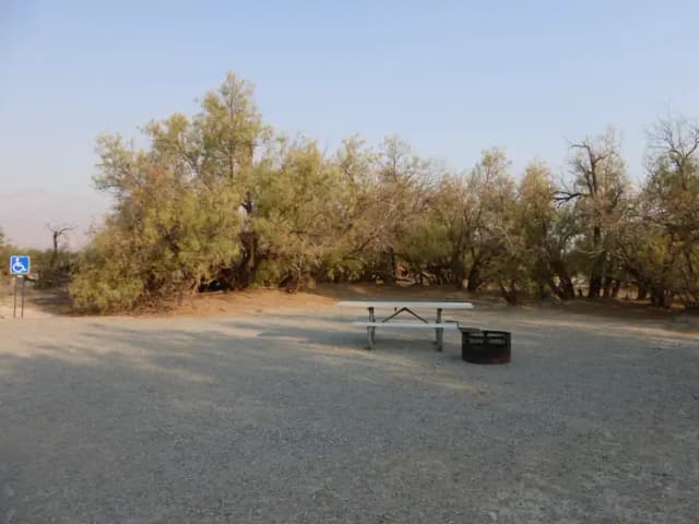 ADA accessible tent only walk in site #115.  No campervans, RV's, or pop up tents.  One accessible firepit with grate and picnic table.  No utilities.