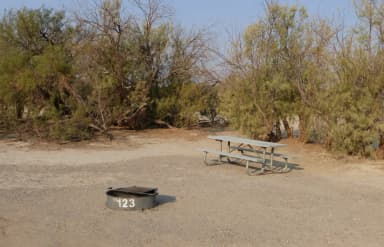 Tent only walk in site #123.  No campervans, RV's, or pop up tents.  One firepit with grate and one picnic table.  No utilities