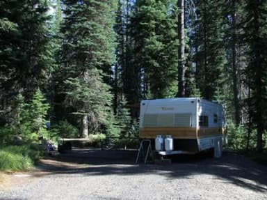 UPPER PAYETTE LAKE CAMPGROUND with camper