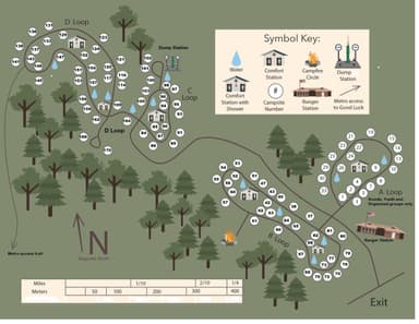 Greenbelt Park Maryland campground map, Greenbelt Campground