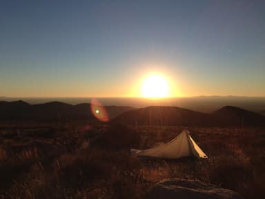 A Shumard Canyon campground sunset