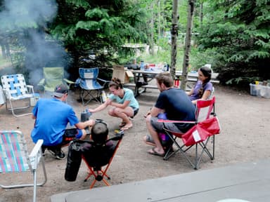 Campers at Lizard Creek