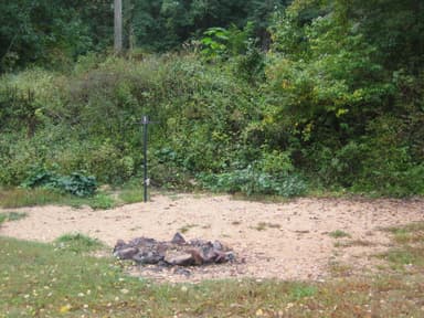 A Standard Beach Campsite at Stone Cliff Campground
