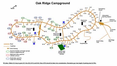 Oak Ridge Campground Map, Oak Ridge Campground