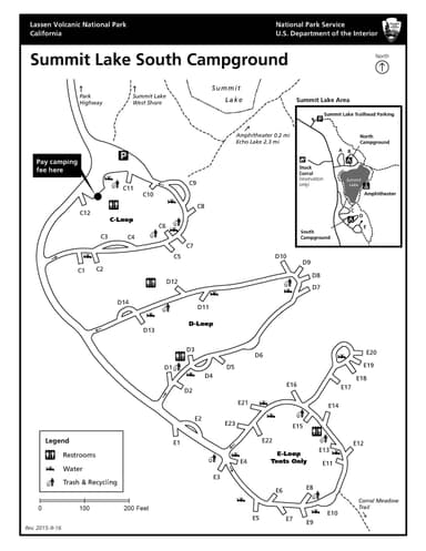 South Summit Lake Campground Map, Summit Lake South