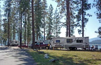 ADA site and other campsites with RVs