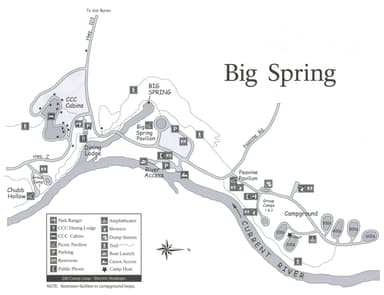 Big Spring Campground Map, Big Spring