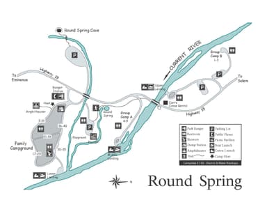 Round Spring Campground Map, Round Spring