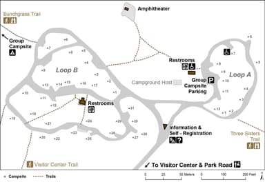 Campground Map, Indian Well Campground