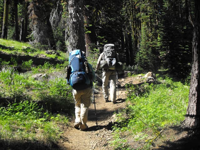 Backpackers On Trail