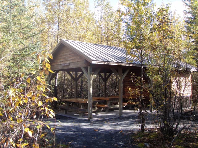 Exit Glacier campground Cook Shelter