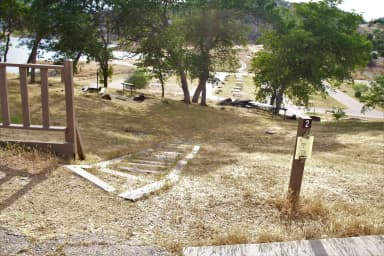 Stairs to Site #3, filed by the agency against 2 campsites at Island Park