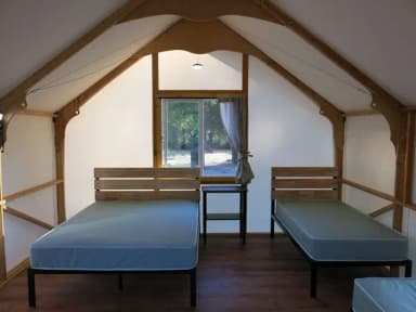 Pinnacles Canvas Tent Cabins Interior, filed by the agency against 2 campsites at Pinnacles Campground