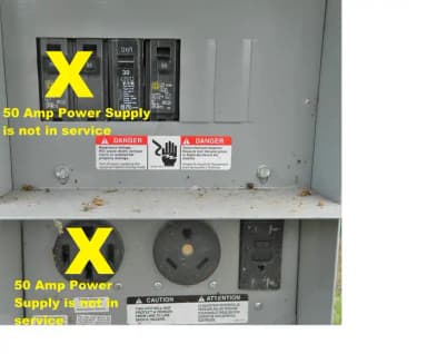 Merrisach Lake A-08 Breaker Box. 20/30A, filed by the agency against 20 campsites at Merrisach Lake