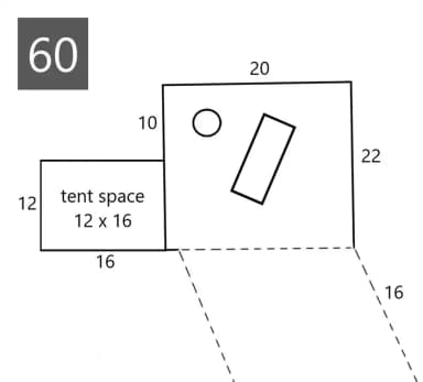 Site #60 Layout, Upper · Site 60 at D.H. Day Campground