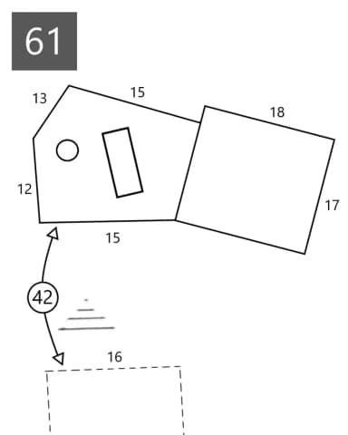 Site #61 Layout, Upper · Site 61 at D.H. Day Campground