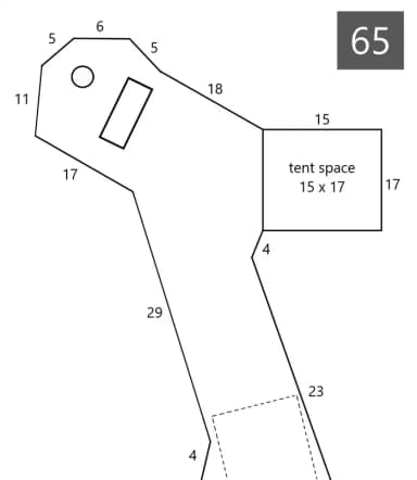Site #65 Layout, Upper · Site 65 at D.H. Day Campground