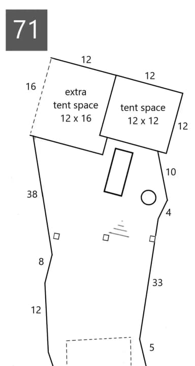 Site #71 Layout, Upper · Site 71 at D.H. Day Campground