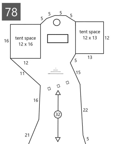 Site #78 Layout, Upper · Site 78 at D.H. Day Campground