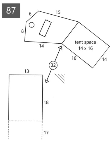Site #87 Layout, Lower · Site 87 at D.H. Day Campground