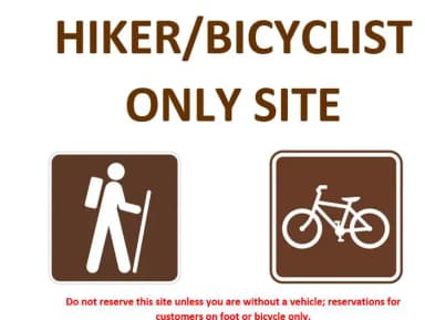 a bicycle and individual on foot, filed by the agency against 4 campsites at Avalanche Campground