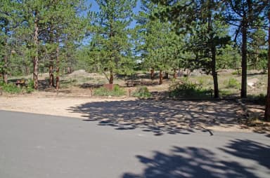 Site 28 - shared parking, filed by the agency against 4 campsites at Rocky Mountain National Park Moraine Park Campground