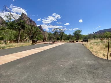 A photo of Site B 6 of Loop B at SOUTH CAMPGROUND (UT) with Picnic Table, Fire Pit, Food Storage, Tent Pad, filed by the agency against 2 campsites at South Campground (UT)